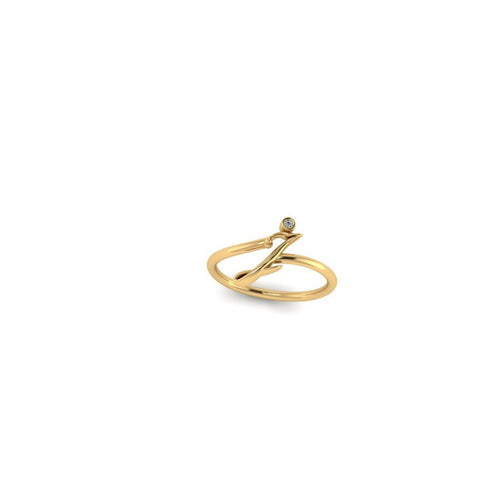 J initial gold ring